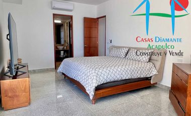 Departamento en renta anual con 3 recámaras, terraza y vista al mar