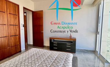 Departamento en renta anual con 3 recámaras, terraza y vista al mar