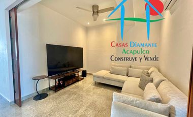 Departamento en renta anual con 3 recámaras, terraza y vista al mar