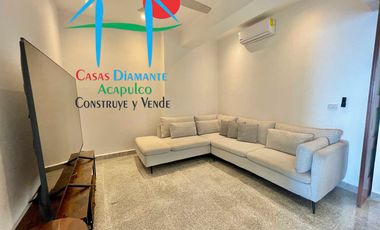 Departamento en renta anual con 3 recámaras, terraza y vista al mar