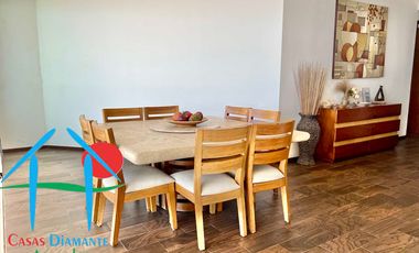 Departamento de playa en renta vacacional con terraza y vista al mar