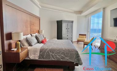 Departamento de playa en renta vacacional con terraza y vista al mar