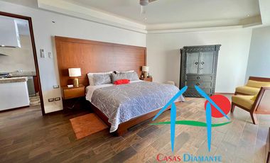 Departamento de playa en renta vacacional con terraza y vista al mar