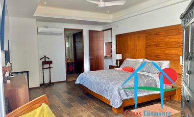 Departamento de playa en renta vacacional con terraza y vista al mar