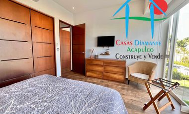 Departamento de playa en renta vacacional con terraza y vista al mar