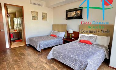 Departamento de playa en renta vacacional con terraza y vista al mar
