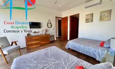 Departamento de playa en renta vacacional con terraza y vista al mar