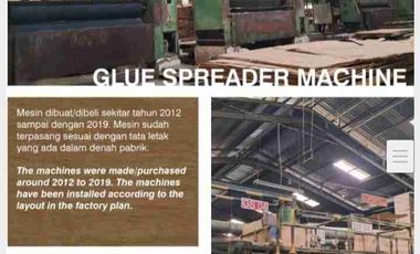 DIJUAL PABRIK PLYWOOD TEMANGGUNG INCLUDE MESIN