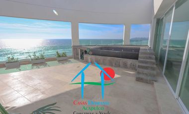 Penthouse con 6 recámaras, terraza, jacuzzi y vista al mar