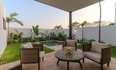 Casa en venta UNA PLANTA en privada residencial al norte de Mérida