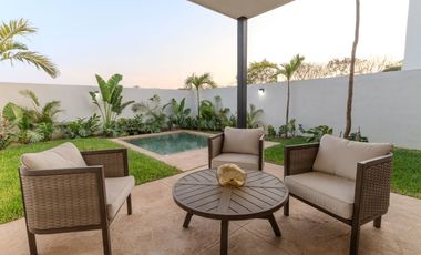 Casa en venta UNA PLANTA en privada residencial al norte de Mérida