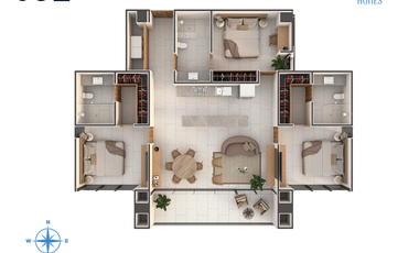 Departamento equipado 3 recámaras para vivir o invertir en Mérida