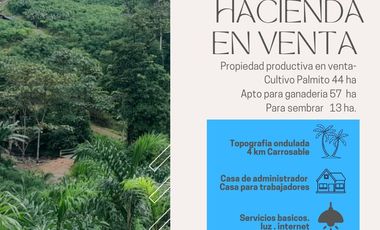 Hacienda en venta noroccidente de pichincha.