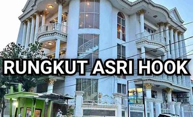 Murah ,BUTUH CEPAT LAKU!!! Rumah Sultan HOOK 3 LT Rungkut Asri