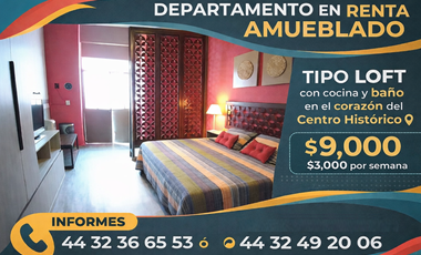 ¡Departamento Amueblado en Renta en el Centro Histórico!