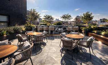 Estupendo loft amueblado en lCON Roma, con balcón.