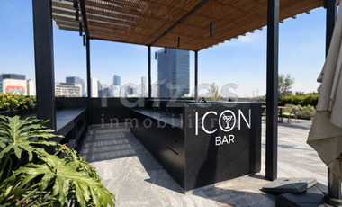 Estupendo loft amueblado en lCON Roma, con balcón.