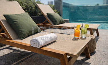 Estupendo loft amueblado en lCON Roma, con balcón.