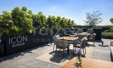 Estupendo loft amueblado en lCON Roma, con balcón.