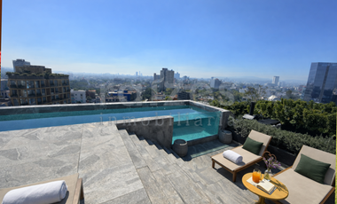 Estupendo loft amueblado en lCON Roma, con balcón.