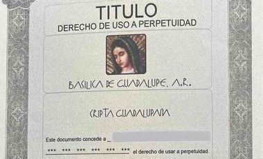 Cripta, Nicho,  en venta en La Basilica de La Guadalupe