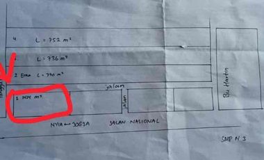 Tanah Cocok Buat Investasi dan Usaha pinggi Jalan Raya