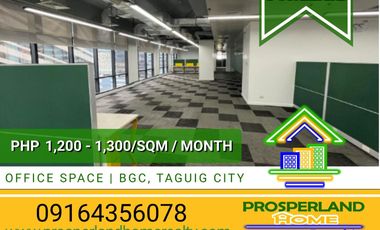 OFFICE SPACE FOR LEASE IN BGC, TAGUIG CITY
