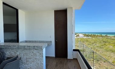 Departamento frente al mar 4 recámaras en Telchac Puerto Yucatán