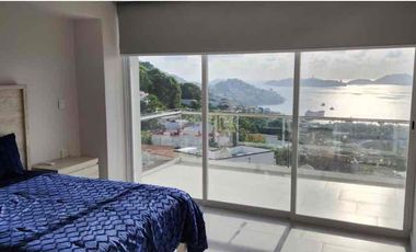 EN RENTA DEPTO. CON HERMOSA  VISTA  A LA BAHÍA EN RINCONADA x AÑO
