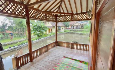 Rumah Villa + Kolam Ikan di Desa Wisata Cihanjawar Bojong Purwakarta