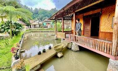 Rumah Villa + Kolam Ikan di Desa Wisata Cihanjawar Bojong Purwakarta