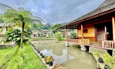Rumah Villa + Kolam Ikan di Desa Wisata Cihanjawar Bojong Purwakarta