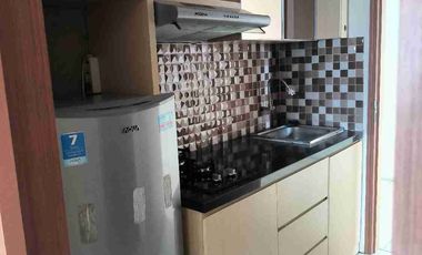 disewakan apartement paviliun studio furnish siap pakai tipe studio+ ada AC kasur tv dapur interior bagus ruangan luas ada balkon unit terawat