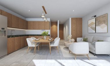 Departamento en venta con piscina 2 recámaras en Temozón Norte Mérida