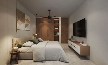 Departamento en venta con piscina 2 recámaras en Temozón Norte Mérida