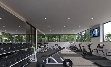 Departamento en venta con piscina 2 recámaras en Temozón Norte Mérida