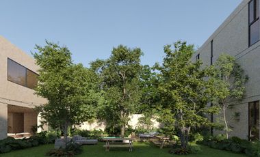 Departamento en venta con piscina 2 recámaras en Temozón Norte Mérida