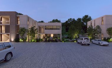 Departamento en venta con piscina 2 recámaras en Temozón Norte Mérida