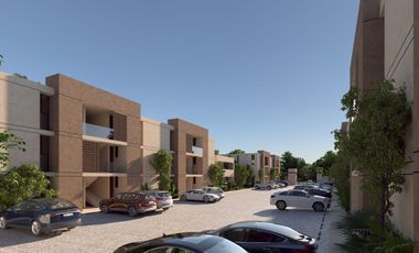 Departamento en venta con piscina 2 recámaras en Temozón Norte Mérida