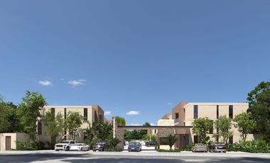 Departamento en venta con piscina 2 recámaras en Temozón Norte Mérida