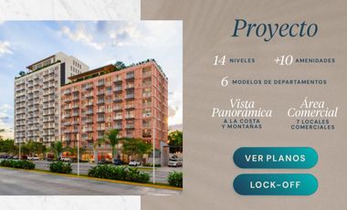 Departamento en Venta de 1-2 Recámara en Torre The Ligthouse Puerto Vallarta, Jalisco, Mex.