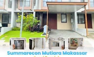 dijual cepat rumah minimalis semi furnish di summarecon mutiara makassar 2 lantai
