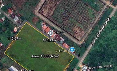 Tanah Tepi Jalan Sungai Raya Dalam 110x170