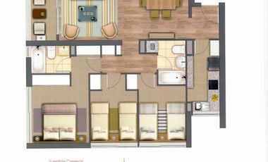 SE ARRIENDA AMPLIO DEPARTAMENTO EN SAN ROQUE, VALPARAÍSO