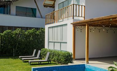 Vendo casa de play primera fila condominio Playa del Carmen-Chincha