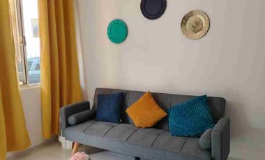 DEPARTAMENTO EN PLANTA BAJA AMOBLADO  DE 2 RECAMARAS CON PATIO EN JARDINES DE MAYAKOBA