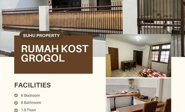 Jual rumah kost di grogol luas 140m 8 kamar sudah berjalan strategis