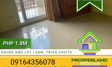 HOUSE AND LOT FOR SALE - GEN.TRIAS CAVITE