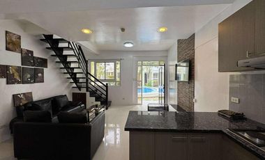 FOR RENT – FURNISHED 2-BEDROOM, 2-STOREY UNIT WITH POOL ACCESS