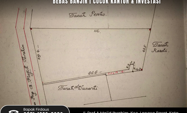 JUAL CEPAT TANAH 5292 m² FREE RUMAH 2 lantai STRATEGIS  – DEKAT PUSAT KOTA LANGSA | COCOK USAHA, KANTOR & INVESTASI